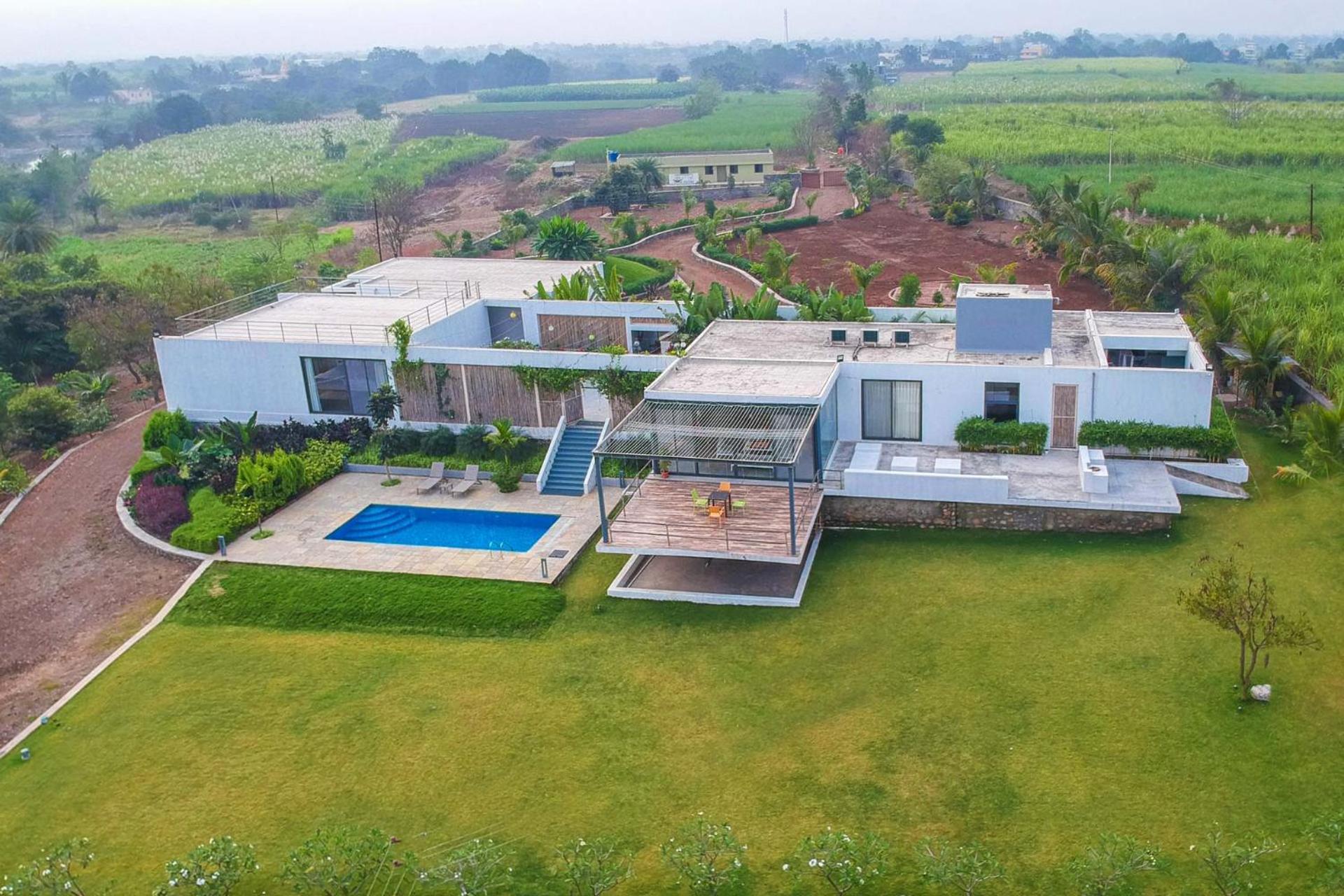 Open House By Stayvista - Nestled In Nature, Featuring A Swimming Pool & Expansive Lawn For A Serene Retreat Shikrapur Eksteriør bilde